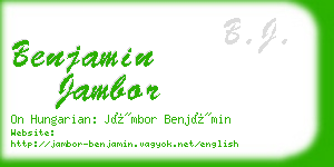 benjamin jambor business card